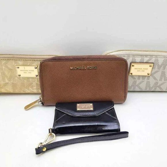 4 Michael Kors MK Designer Lot Wallet Combo Bundle - Picture 1 of 5